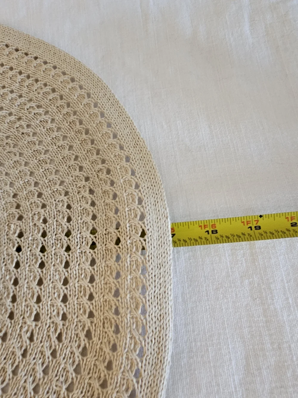 Francesca's Collections Cream Braided Trim Straw Sun Hat